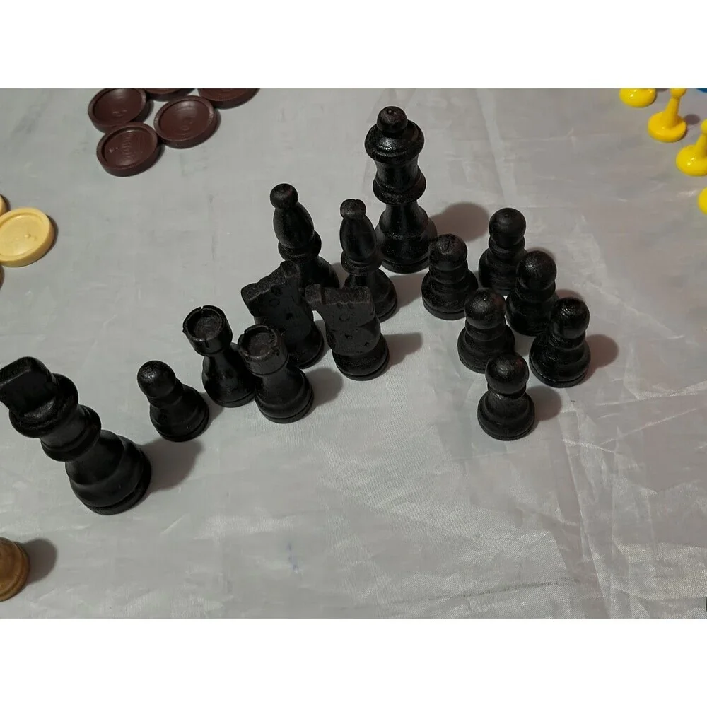 Random Replacement Board Game Pieces Wooden Chess, Checkers, Dices, Variety